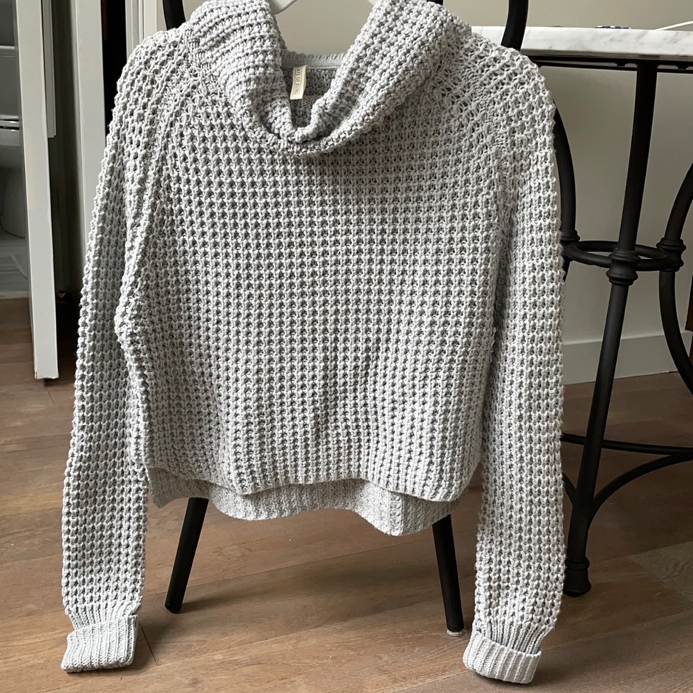 Grey State of Being Chunky Turtleneck Sweater NEVER WORN
